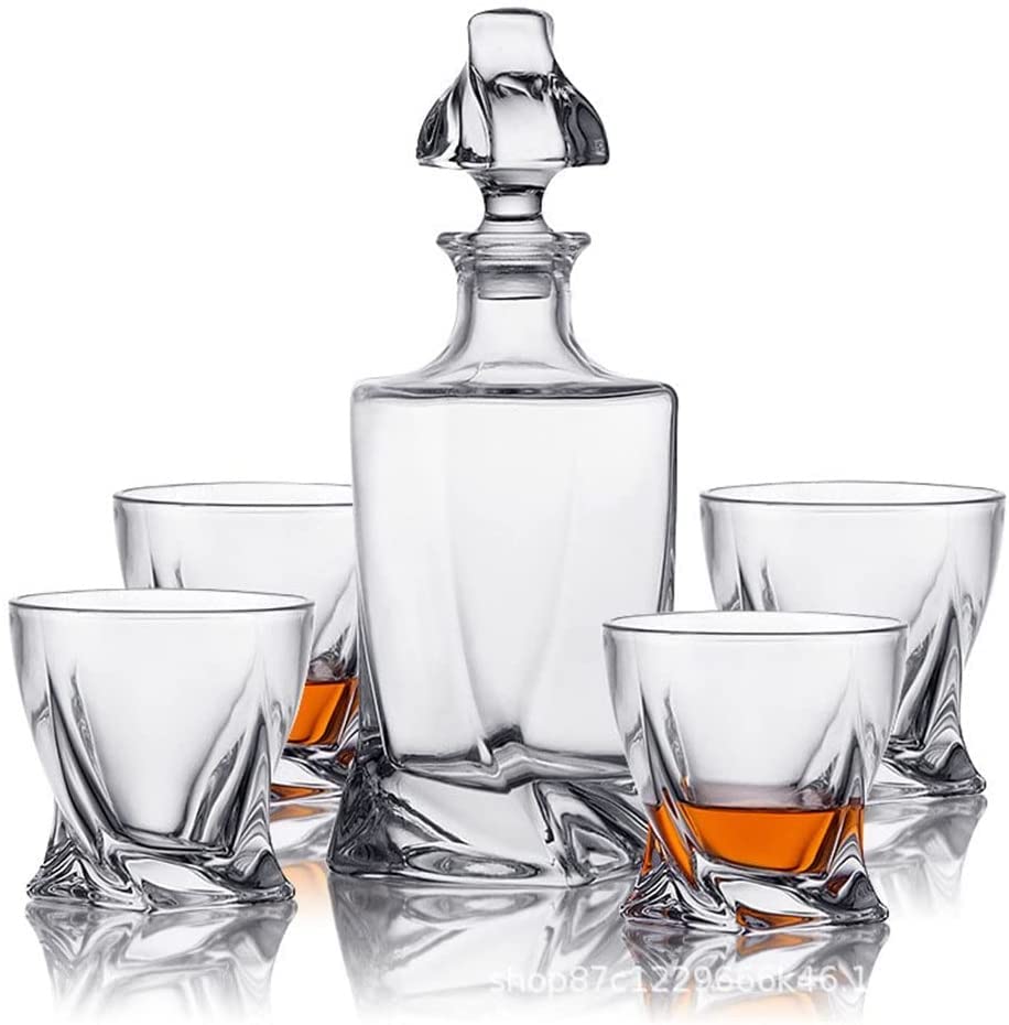 洋酒ボトルとグラス IwaiLoft 小さい グラス お酒ポット 耐熱ガラス 1～4客 ガラス